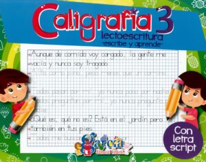 Caligrafía 3, lectoescritura escribe y aprende
