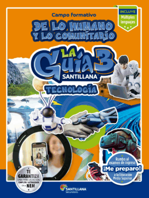 La guía Santillana 3 Tecnología, incluye Multiples lenguajes