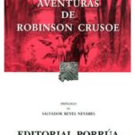 Portada del libro Aventuras de Robinson Crusoe de Daniel Defoe, una edición clásica de la colección Sepan Cuantos sobre supervivencia y aventuras.