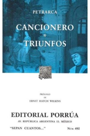 Portada del libro Cancionero / Triunfos de Francesco Petrarca, una obra fundamental de la literatura clásica y la poesía del Renacimiento italiano.