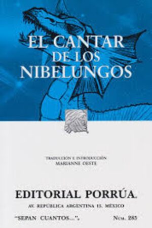 Portada del libro El cantar de los Nibelungos de autor Anónimo, un clásico de Literatura épica y mitología germánica.