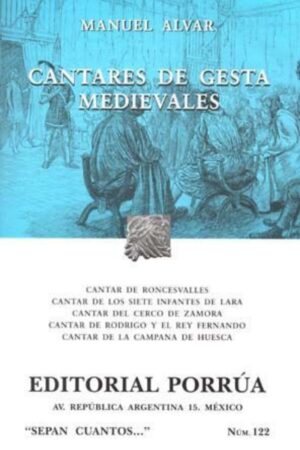 Portada del libro Cantares de Gesta Medievales de Manuel Alvar, una recopilación esencial de literatura clásica y épica medieval.