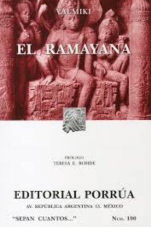 Portada del libro El Ramayana de Valmiki, una obra fundamental de Literatura épica y mitología clásica de la India.