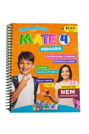 Portada del libro Ejercicios y Actividades para Mate 4 de Editorial García, una guía esencial sobre libro de matemáticas para cuarto de primaria.