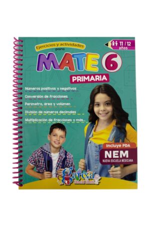 Portada del libro Ejercicios y Actividades para Mate 6 de Editorial García, una guía esencial sobre libro de matemáticas para sexto de primaria.