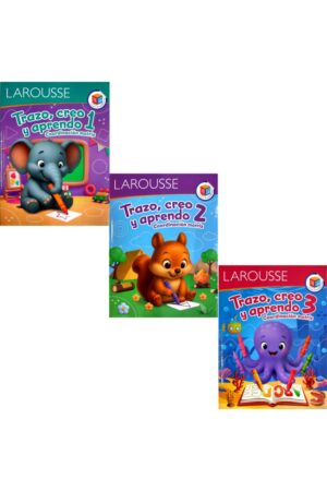 Vista de la colección completa Paquete Trazo Creo y Aprendo de Ediciones Larousse, una guía esencial sobre paquete libros de trazos preescolar larousse para la educación y herramientas para el aula.