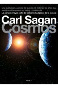 Portada del libro Cosmos de Carl Sagan, una guía esencial sobre divulgación científica y astronomía.